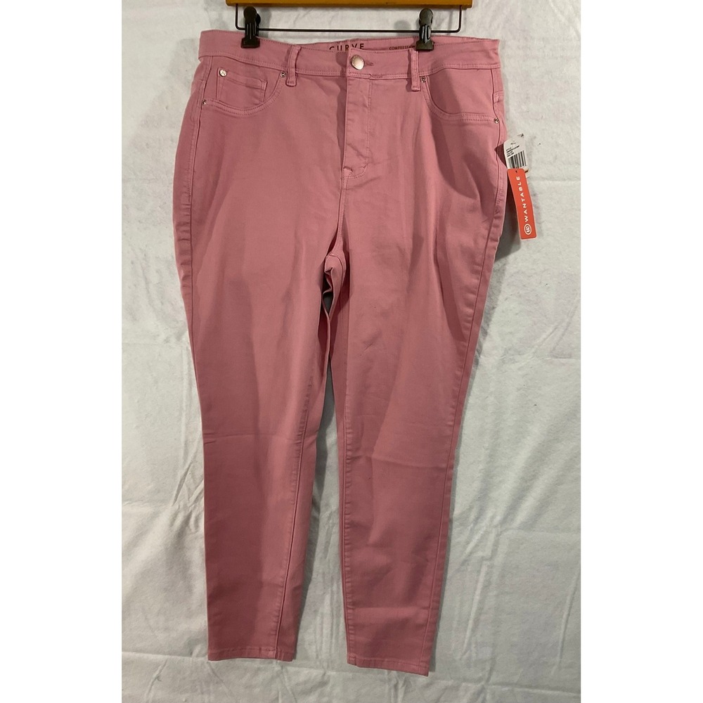 1822 Denim Skinny Jeans Womens 14W‎ Bridal Rose Curve Compression VNM00055U-C642